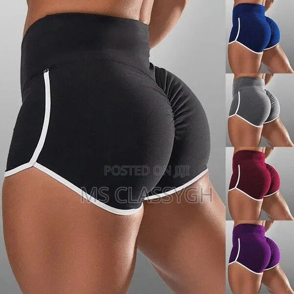 Men's Large Sexy Solid Color High Waist Yoga Sports Shorts · Photo 1