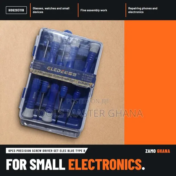 6Pcs Precision Screw Driver Set Elec Blue Type B - HB · Photo 1