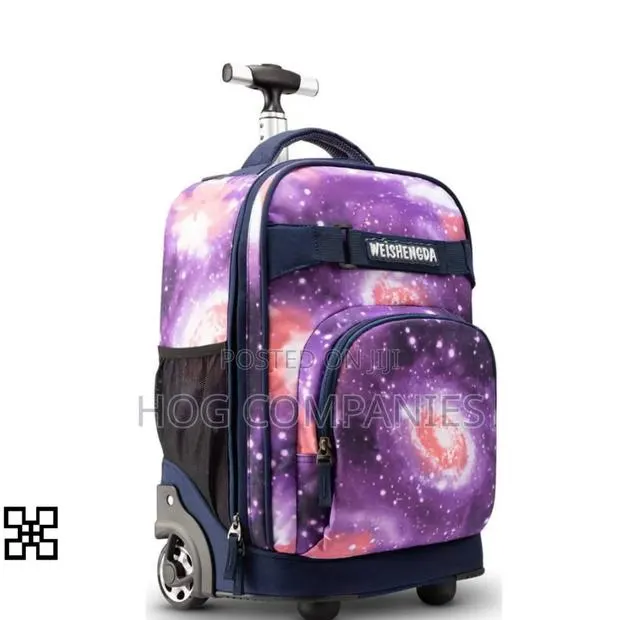 Galaxy Design Rolling Backpack With Wheels Kids Trolley School Bag · Photo 1
