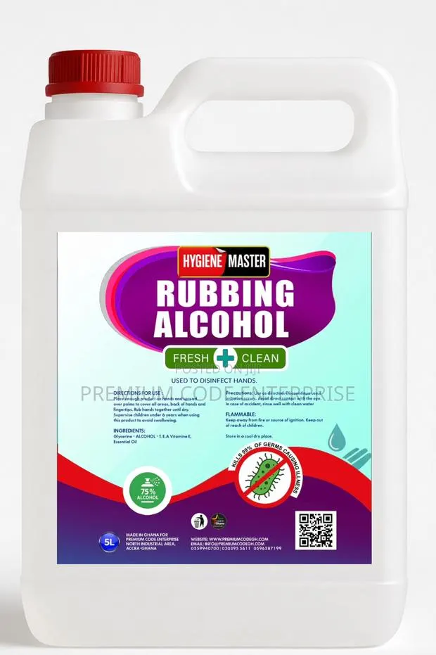 Rubbing Alcohol, 5l - 75% Alcoholhand Sanitizer Disinfectant · Photo 1