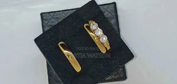 Quality Gold Plated Engagement Wedding Rings · Photo 1