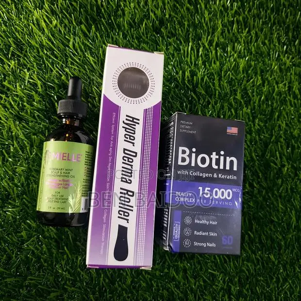 Rosemary Hair Oil,Derma Roller, Biotin (Unisex Hair Growth) · Photo 1