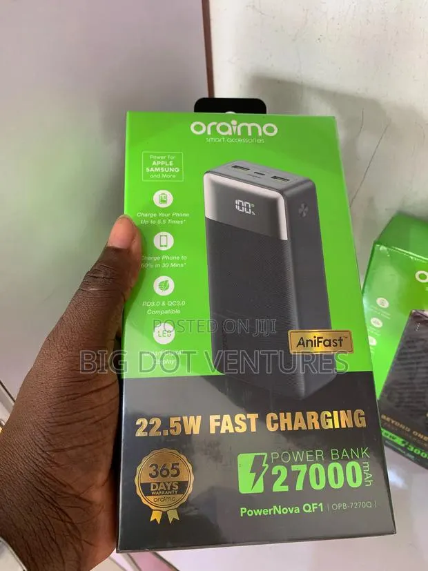 Oraimo Powernova Qf1 Power Bank 27000mah 22.5w Fast Charging · Photo 1
