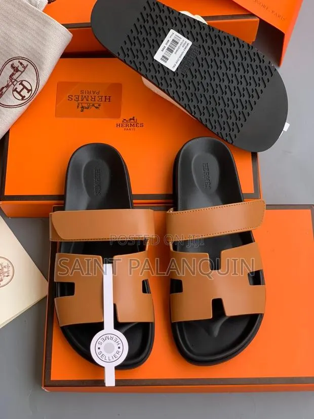 Brown Hermes Chypre Sandals · Photo 1