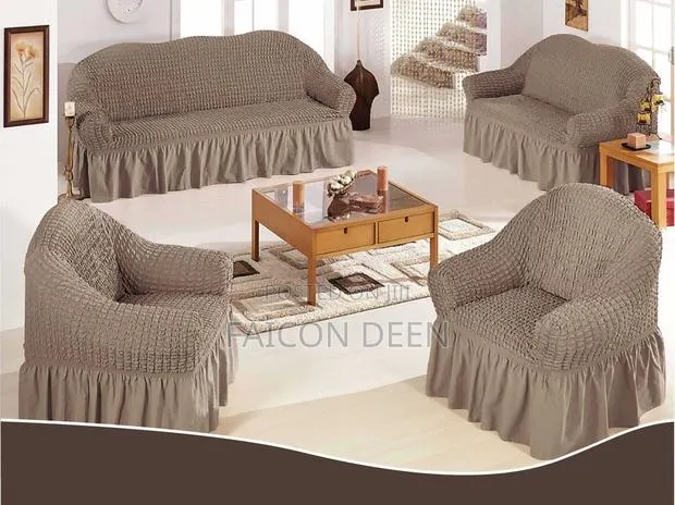 Soft ,Thick ,Super Stylish Sofas(Sold as a Set)Cotton Skirt Covers · Photo 1