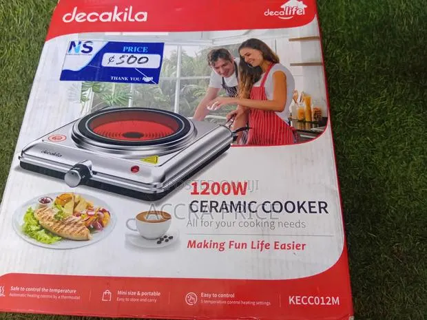 Decakila 1200W Ceramic Cooker Fast Portable Electric Hot Plate · Photo 1