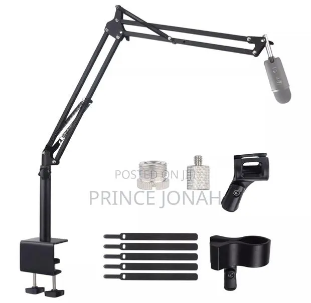 Lemxadd Microphone Stand Mic Boom Arm for Blue Yeti Podcast Studio · Photo 1
