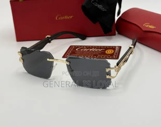 Cartier Panthère De Cartier Rimless Sunglasses With Gold-tone Metal · Photo 1