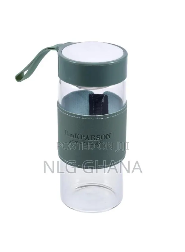 480ml High Borosilicate Glass Water Bottle Leather Sleeve. Tvx21652 · Photo 1