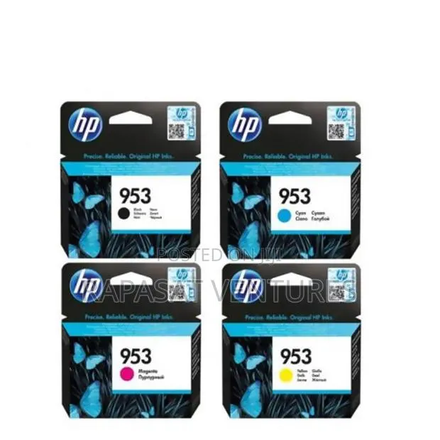 HP 953 Ink Cartridges - Black ¢590 | ¢450 Per Other Colors · Photo 1