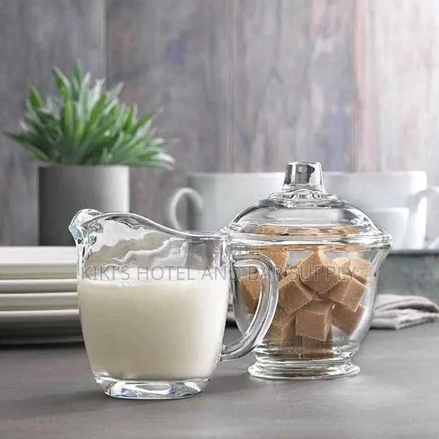 Milk and Sugar Jars/Creamer Sugar Bowl 6oz Each · Photo 1