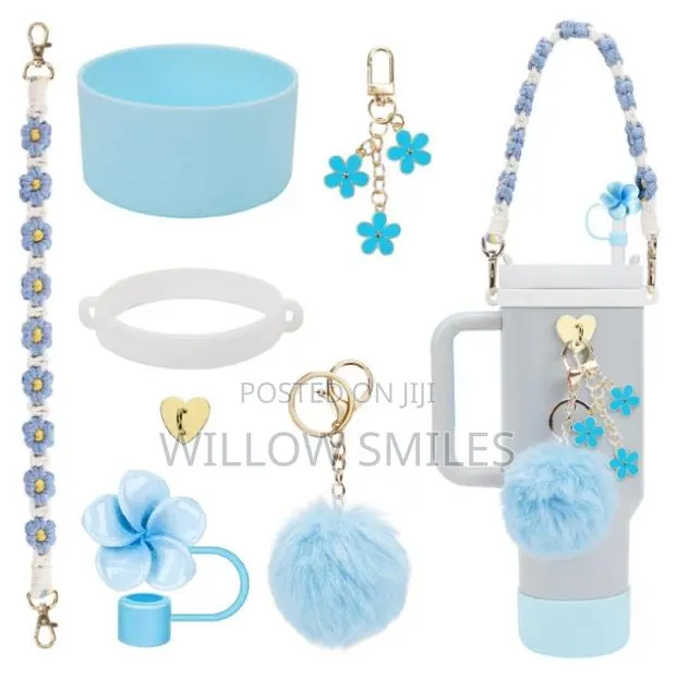 Stanley Cup Accessories (7pcs) + Anti-Spillage Guide + Straw+Cupbrush · Photo 1