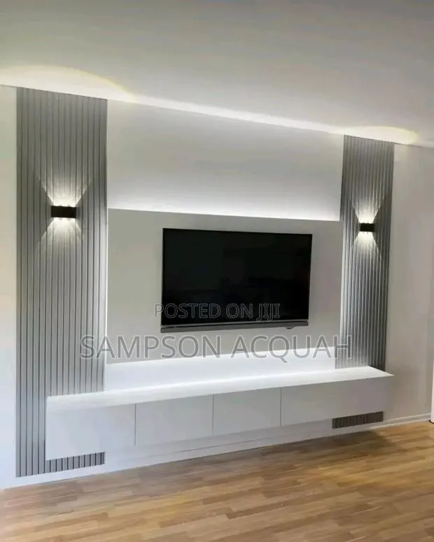 TV Decor - TV Cabinet -TV Wall Mount Decor With Panels · Photo 1