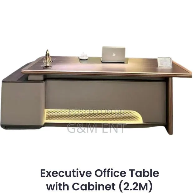 L-Shaped Office Desk With Cabinet · Photo 1