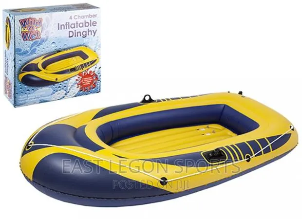 Yellow Inflatable Boat Pool Float · Photo 1