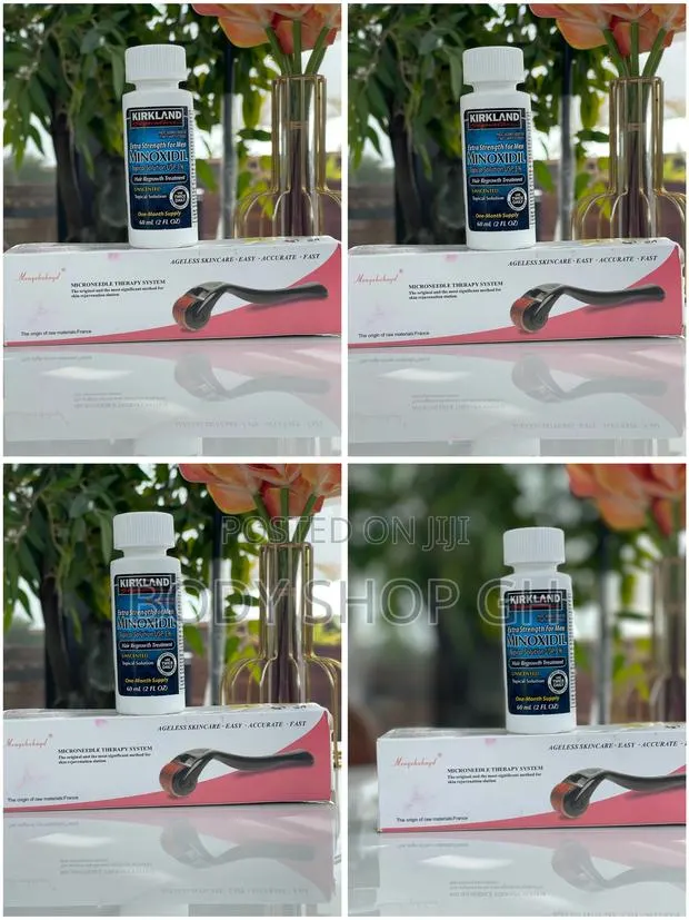 Hairline and Beard Growth Set / Kirkland Minoxidil + Roller · Photo 1
