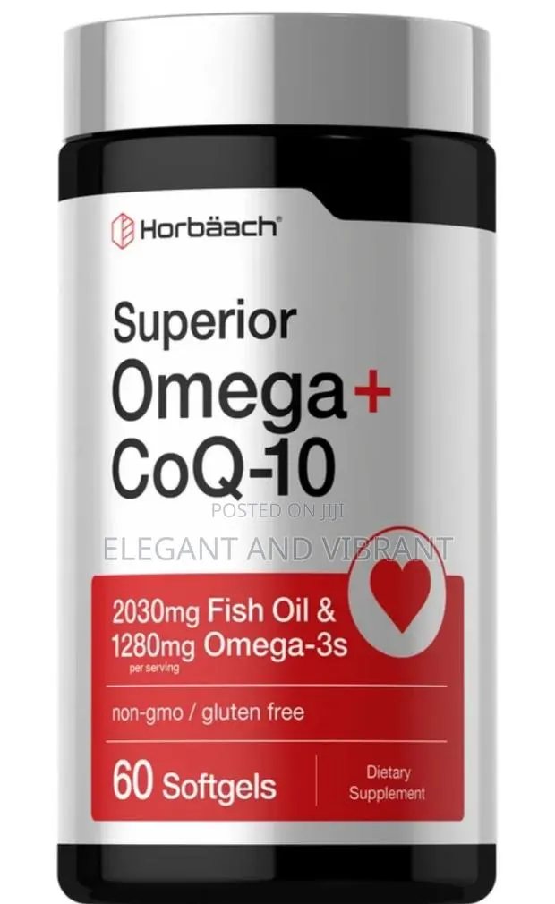 Omega 3 With EPA and DHA + Co Q10 Ubiquinone Complex With Vitamin D E · Photo 1