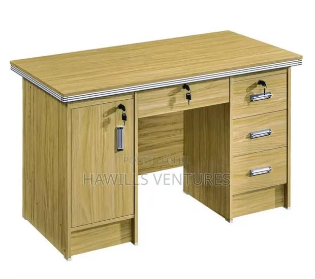 Modern Wooden Office Desk Melamine Finish (120*60*75cm) · Photo 1