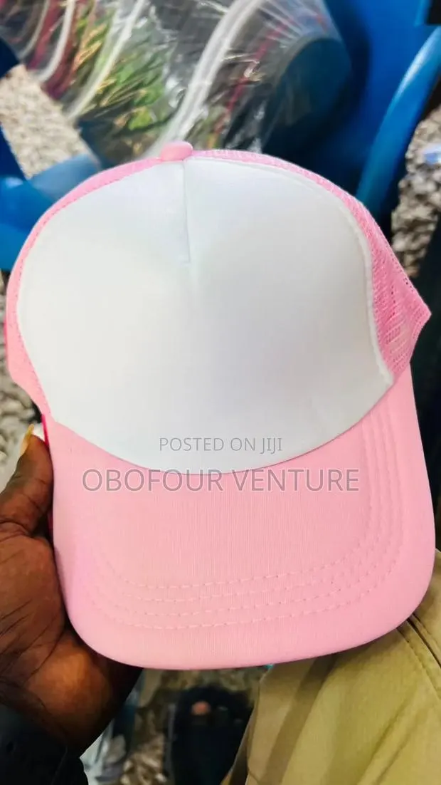 Angel Two-Tone Trucker Hat Mesh Back, Pink and White Tracker Cap 98302 · Photo 2