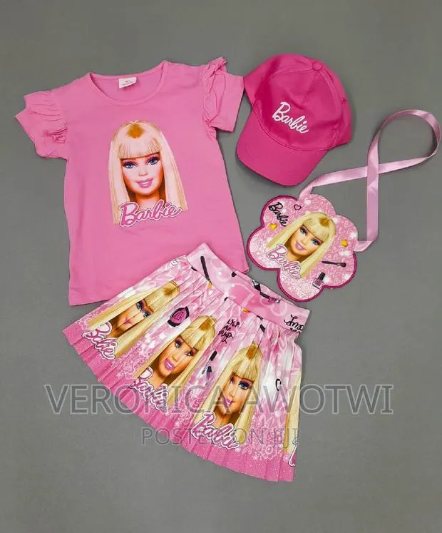 Barbie Skirt N Top With Cap N Bag · Photo 1