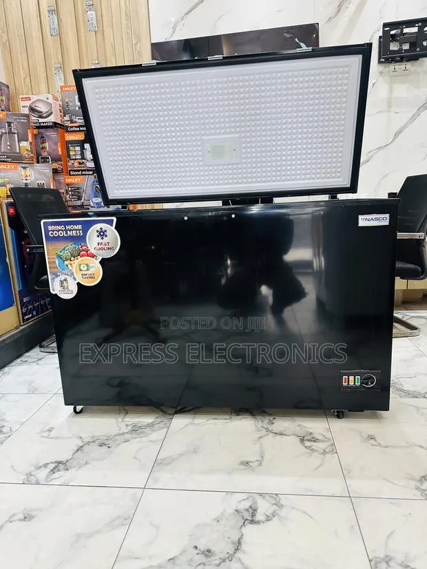 400l Chest Freezer Single Door Nasco Black Stainless Steel · Photo 1