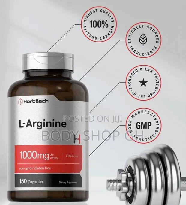 Horbäach L-Arginine 1000mg | 150 Capsules | Dietary Supplement · Photo 1