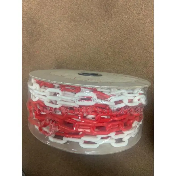 Red & White Plastic Barrier Pe Safety Chain · Photo 1