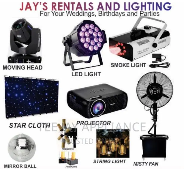 Jay’S Rentals ( Moving Heads , Misty Fan , Projector ) Etc · Photo 1