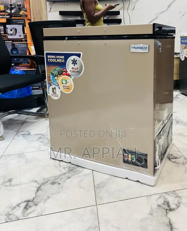 Purchase Affordable Nasco Nas-200fl Single Door Chest Freezer(Gold) · Photo 1