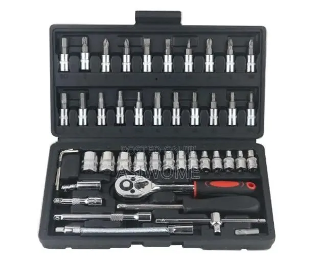 46 PCS Multi-Function Wrench Socket and Screw Driver Kit · Photo 1