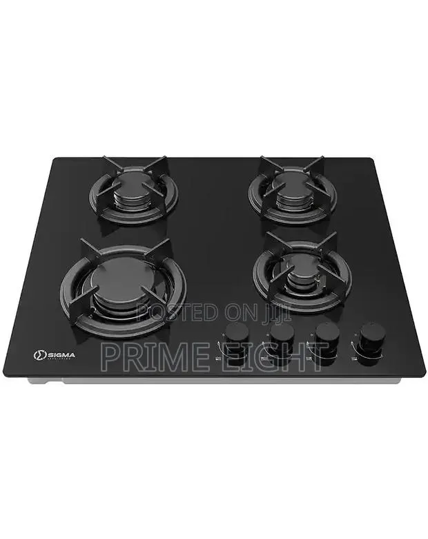 Sigma 4 Burner 60cm Built-in Hob Glass Mirror Finish SBI-GHOB-M60GJ402 · Photo 1