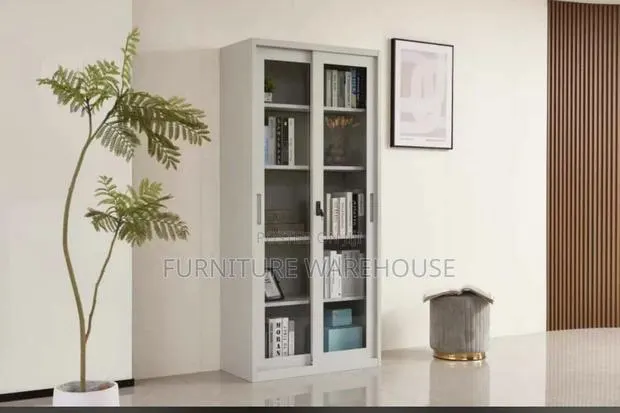Metal 2 Swing Glass Door Office Cabinet · Photo 1