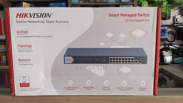 Hikvision 16 Port Gigabit Smart Managed Poe Switch Ds-3e1518p-Ei/M · Photo 1
