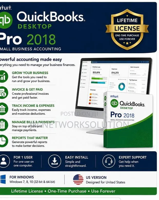 Intuit QuickBooks Desktop Pro 2018 Lifetime for Windows (US Version) · Photo 1