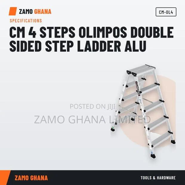 Cm 4 Steps Olimpos Double Sided Step Ladder Alu - CM-OL4 · Photo 1