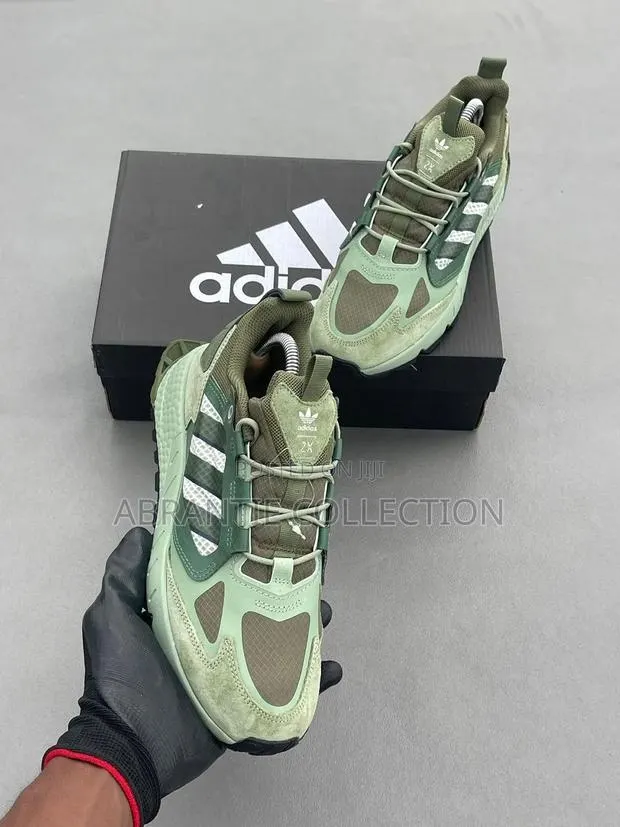 Adidas Army Green Zx Sneakers Available · Photo 1