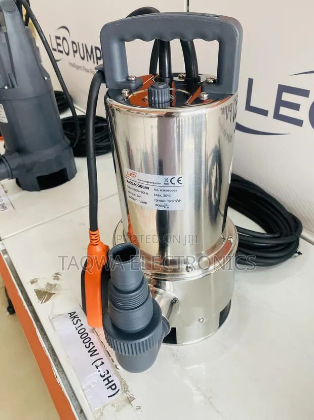 1000w,aks-1000s Leo Stainless 1.3hp Submersible Pump · Photo 1