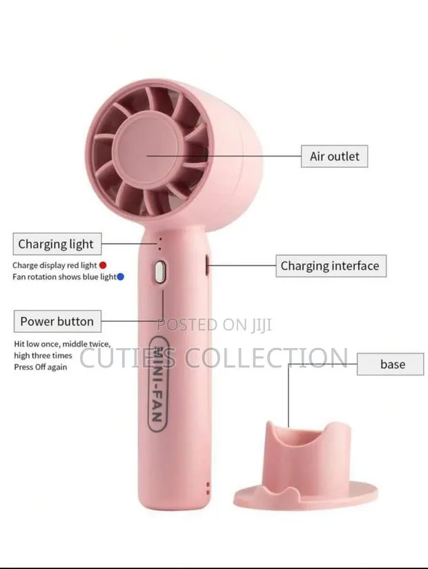 1 Piece Rechargeable Portable Mini Handheld Bridal Fan · Photo 1