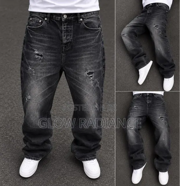 Men’s Vintage Distressed Baggy Jeans · Photo 1