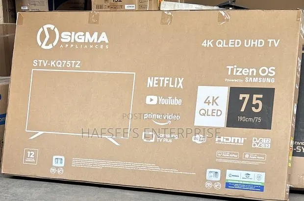 Sigma STV-Kq75tz 75 Inch Qled 4k UHD Smart TV Tizen Os · Photo 1