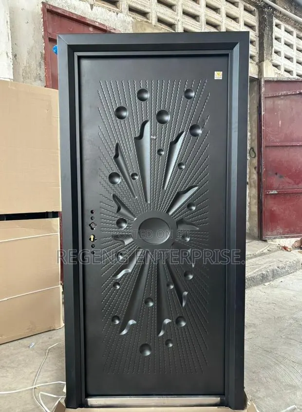 Heavy Black Single Security Door Has 12 Locks · Photo 1