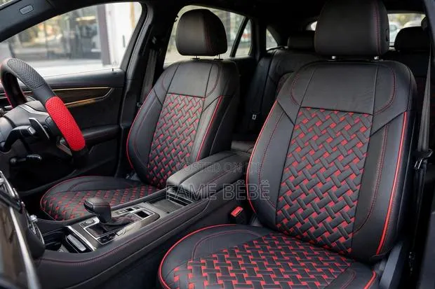 Premium Black & Red Basket-Weave Design · Photo 1