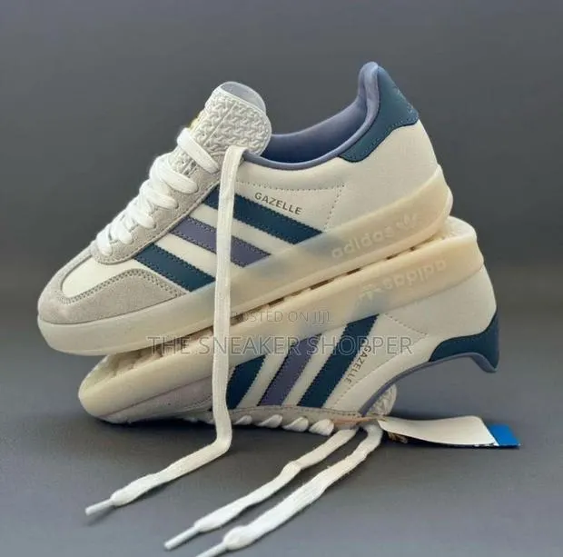 Adidas Gazelle White And Navy Blue Color Available · Photo 1