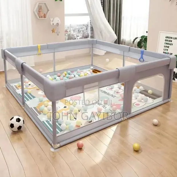 180*200cm Baby Foldable Playpen+Pull Ring+ Bagwith Colourful Balls. · Photo 1