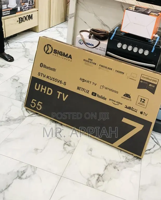 Get Unique Sigma 55 Uhd Smart Digital Satellite Led Tv(Black) · Photo 1