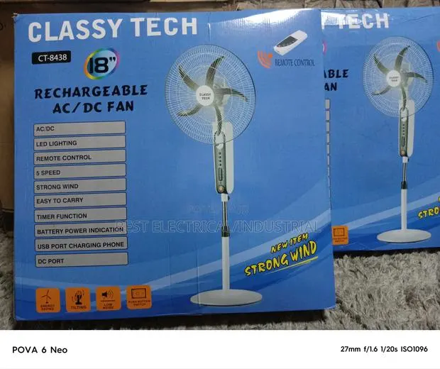 Rechargeable Fan 18 Inches · Photo 1