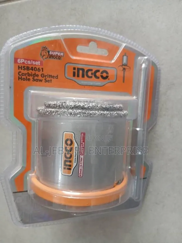 Ingco Carbide Gritted Hole Saw Set 6pcs · Photo 1