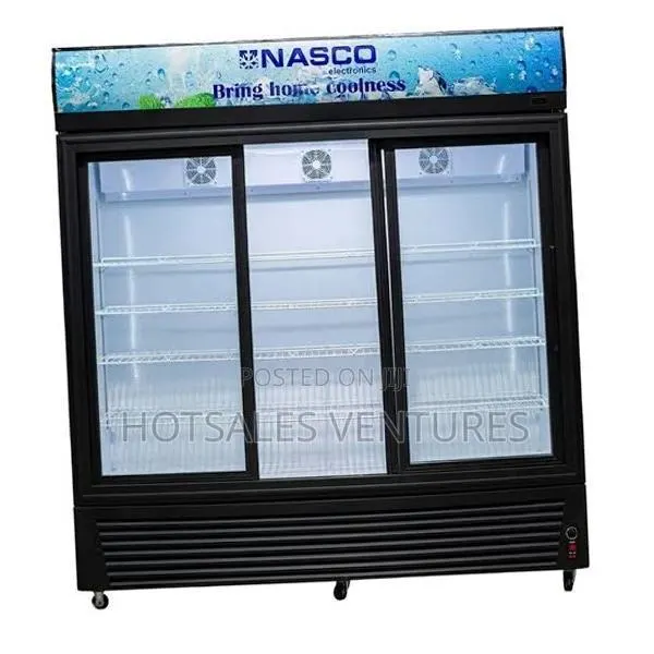 Available Nasco 1200 Litres 3 Door Display Fridge - Nas-fl1400-3dr · Photo 1