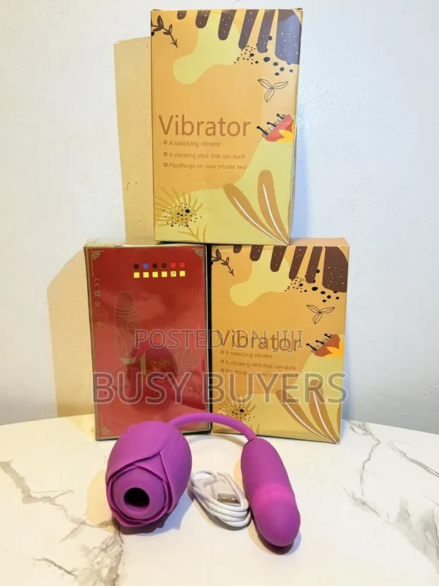Rose Shaped Sucking Thrusting Vibrating Clitoris Stimulator · Photo 1