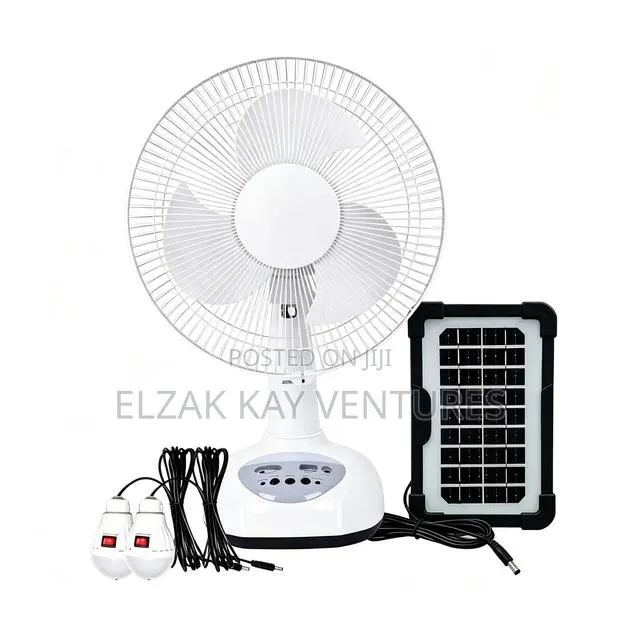 Solar/Rechargeable Fan With 2bulbs · Photo 1
